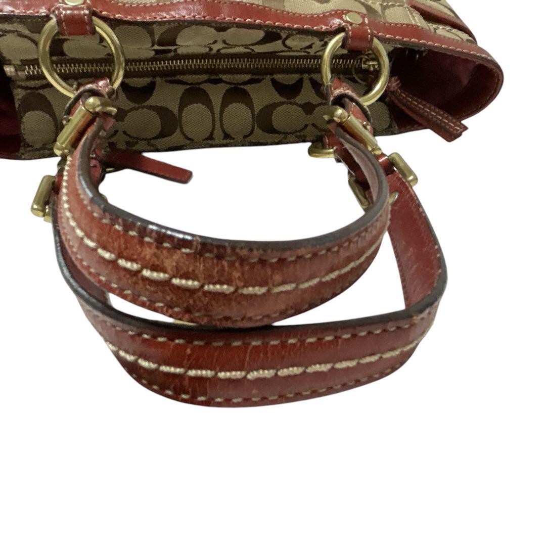良品 COACH コーチ ターンロック A4 大容量 シグネチャー 良品 COACH コーチ ターンロック A4 大容量 シグネチャー