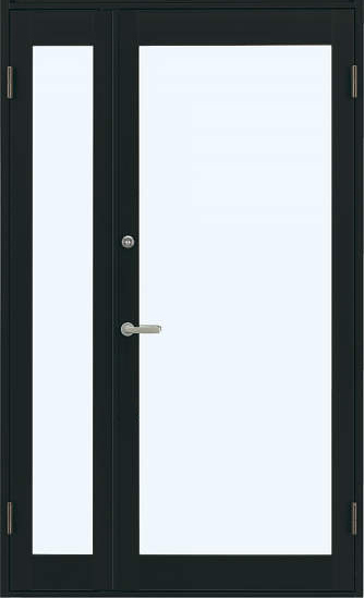 新品 アルミサッシ YKK 店舗ドア 7TD W1235×H2018 親子 複層 ドアクローザー付