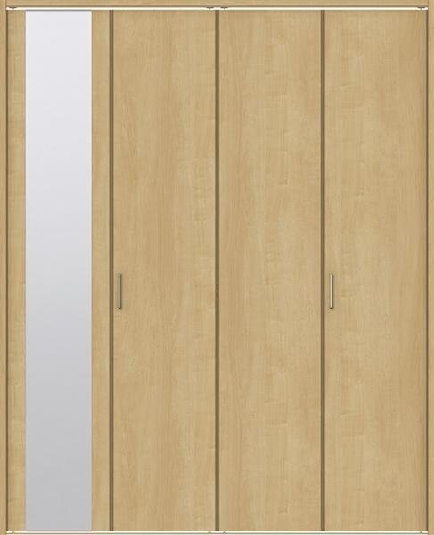 室内建具 ＬＩＸＩＬ クローゼット折れ戸 W1824×H2023 （1820） LAA ミラー付き ４枚建　「ラシッサS　Crea」