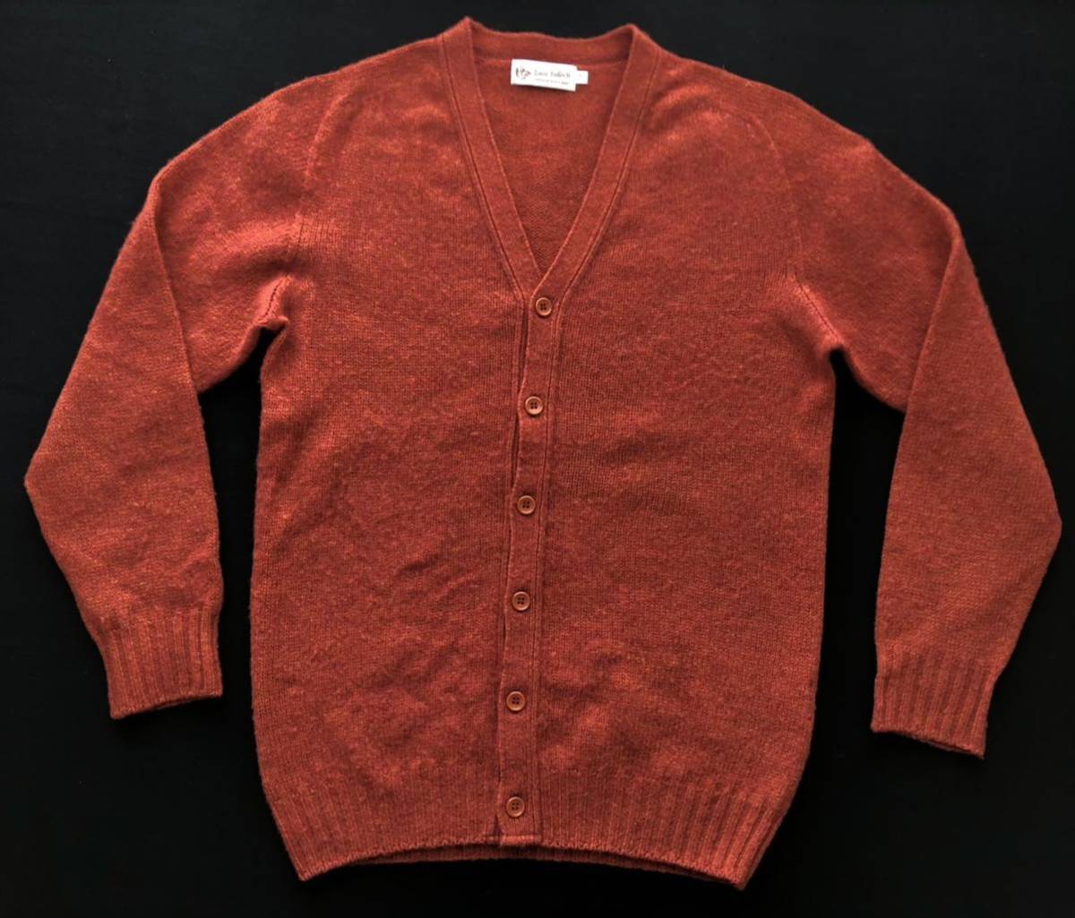 スコットランド製 ジョンタロック ウール ニット カーディガン　　上質素材 John Tullock MADE IN SCOTLAND 玉4898