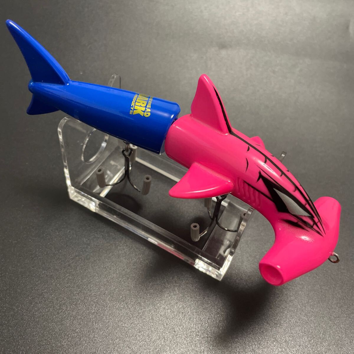  не использовался box хранение товар лягушка Pro daktsu рыба-молот Shark флуоресценция розовый × голубой Человек-паук лягушка TOY'S /4012103