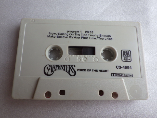 CARPENTERS ковровое покрытие nta-zVOICE OF THE HEART зарубежная запись кассетная лента z122801