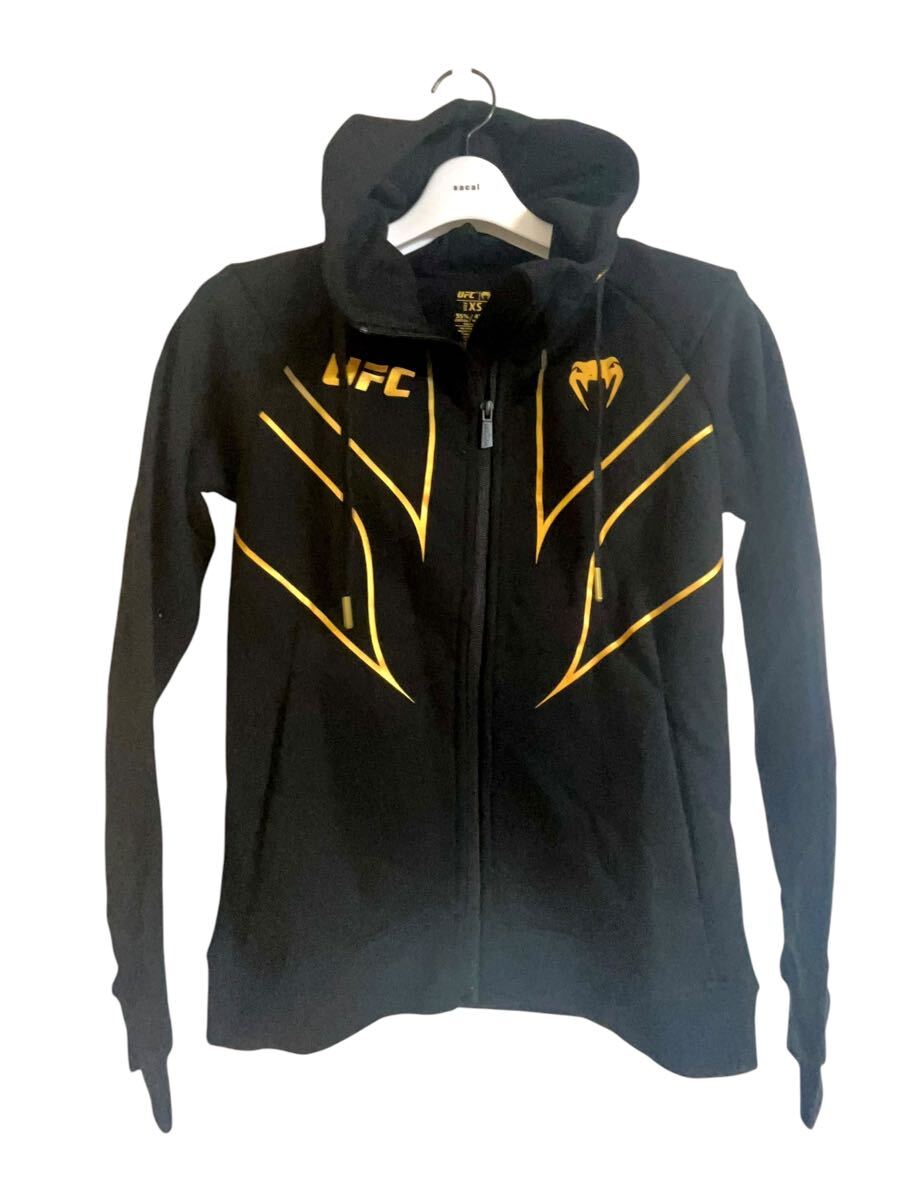 VENUM ジップパーカー UFC FIGHT NIGHT2.0 レプリカ 黒/金　XS