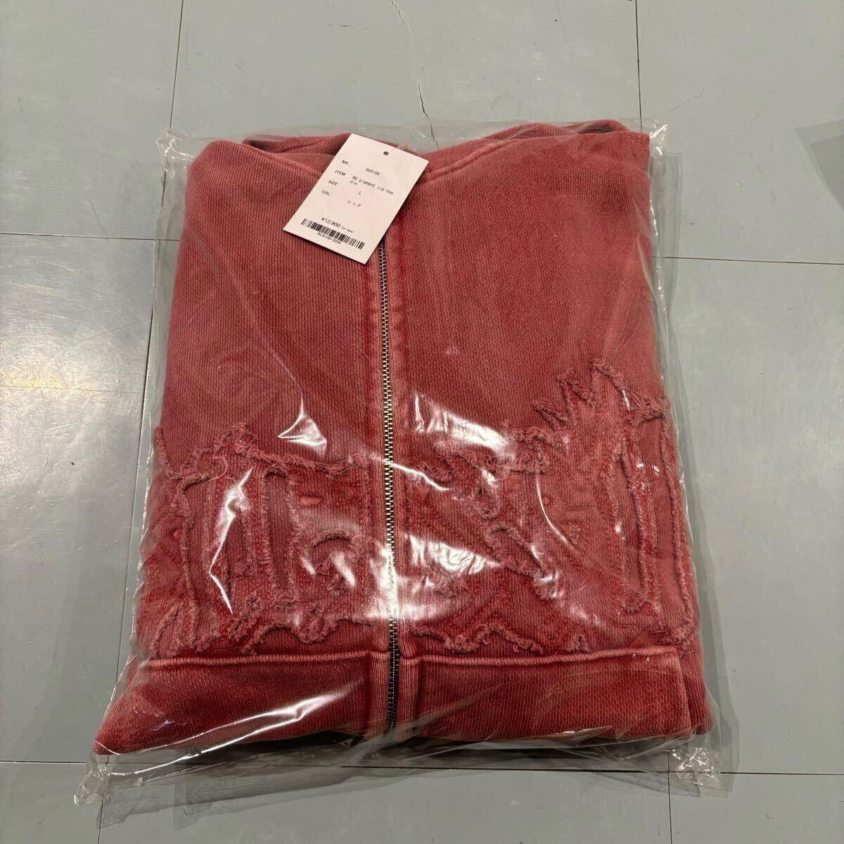 新品未使用 BLESS U Bless U Pigment Zip Hoodie Red ブレスユー 新品未使用 BLESS U Bless U Pigment Zip Hoodie Red ブレスユー