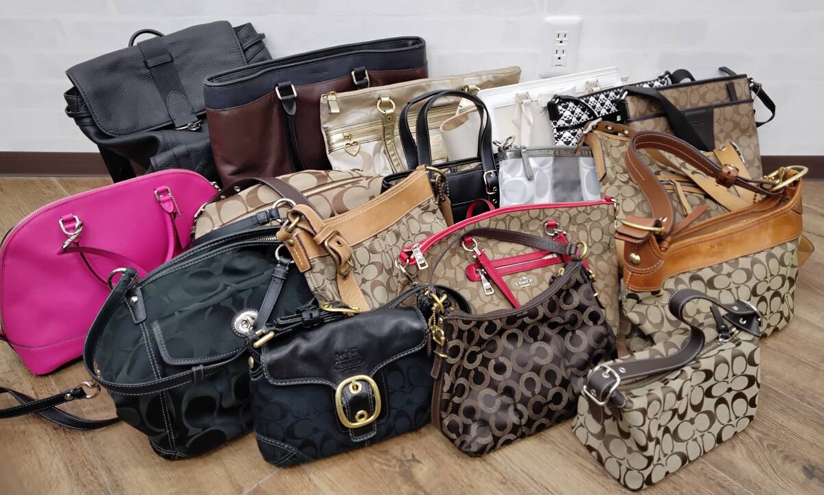 コーチ　ケイトスペード　他　トートバッグ　ハンドバッグ　等21点　105 1円 コーチ ケイトスペード トートバッグ ショルダーバッグ 大量セット