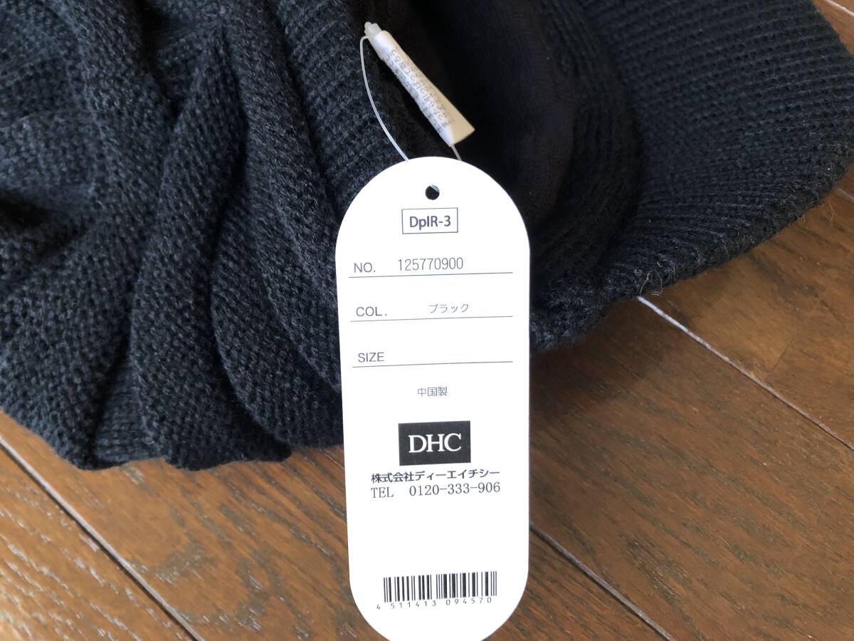 DHC キャスケット　レディース　ブラック　ハンチング帽　レーヨン　アクリル　帽子　冬　ニット_画像3