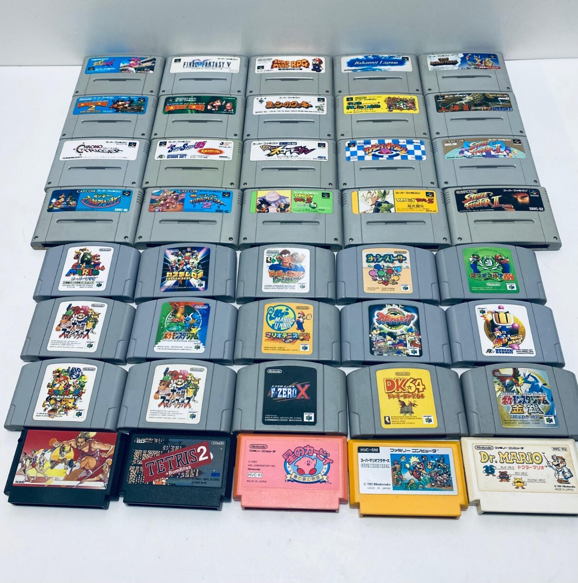 任天堂 ソフト 70本 大量 まとめ 動作未確認 NINTENDO N64 スーパーファミコン ファミコン マリオ ゼルダ スマブラ FF ゲームソフト(B-19)