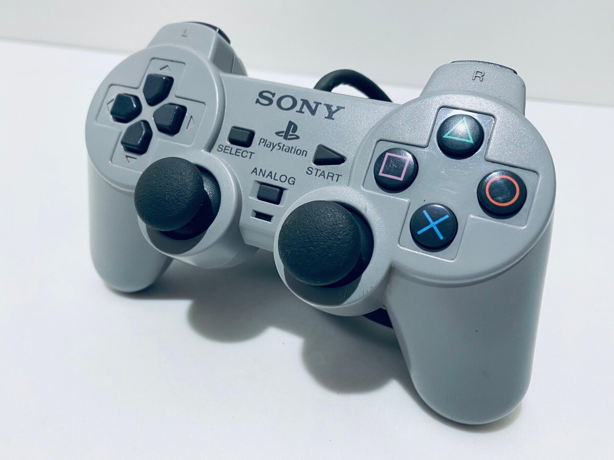 希少品PS コントローラ ソニー純正 プレイステーション DUALSHOCK プレステ SCPH-1200 動作品 動作確認済 (B-5)