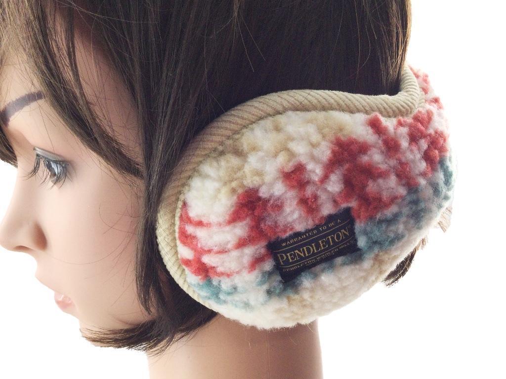 ボアイヤーマフラー PENDLETON ペンドルトン オフホワイト 冬_画像3