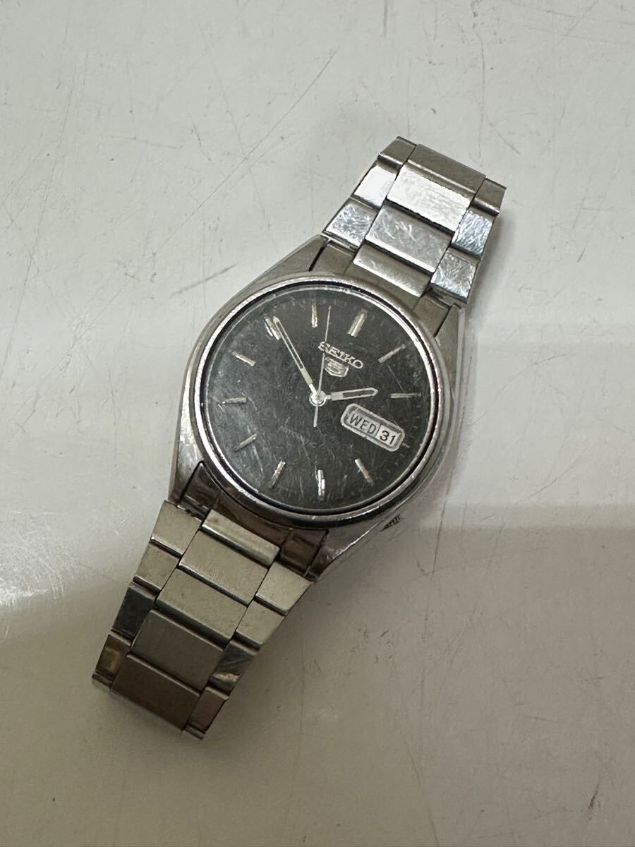 A630 SEIKO セイコー 5 ファイブ　腕時計 6309-8800 自動巻き　黒盤　現状