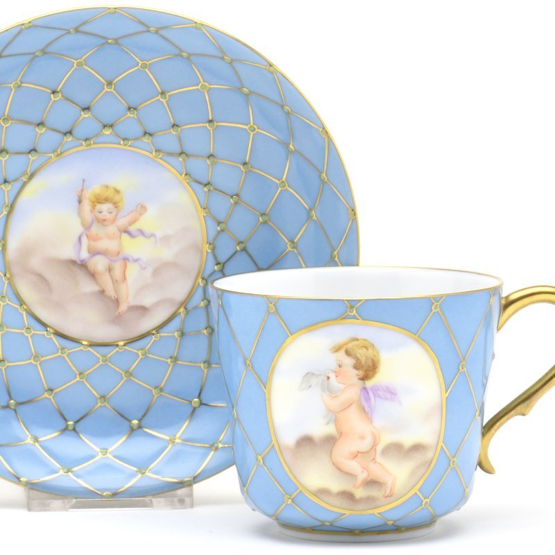 ヘレンド コーヒーカップ&ソーサー フンボルト(ターコイス ヘレンド コーヒーカップ&ソーサー フンボルト(ターコイス