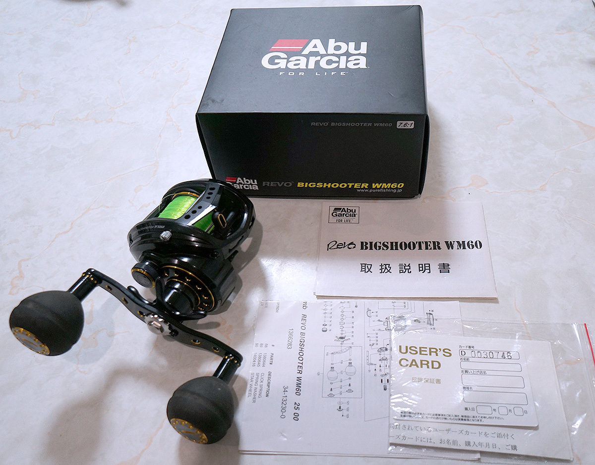 ★★即決★全国送料無料★美品★ABU REVO BIGSHOOTER WM60 両軸 ベイトリール ビッグベイト 両軸遠投カゴ