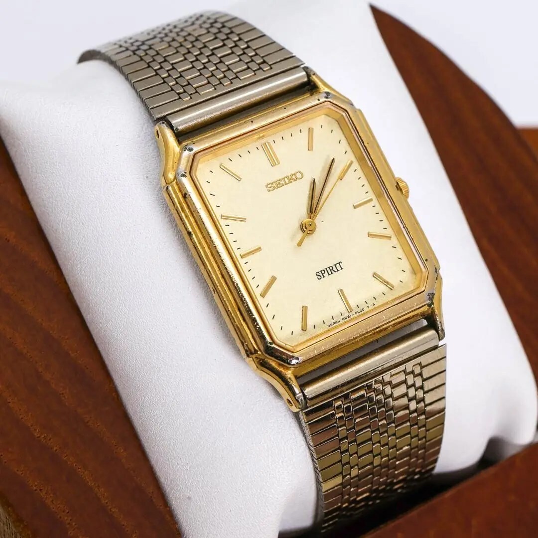 ◆稼働 SEIKO sprit 腕時計 ヴィンテージ 新品電池 メンズ w