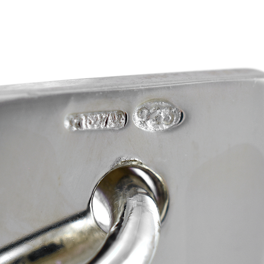  Gucci tray do Mark двойной цепь подвеска колье 010595 sterling серебряный 925 ювелирные изделия GUCCI