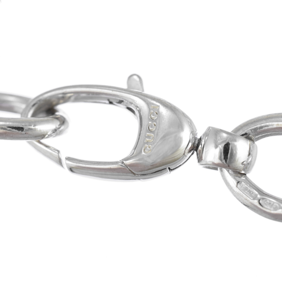  как новый Gucci 5 очарование колье sterling серебряный 925 персональный медальон bamboo G Logo ювелирные изделия GUCCI