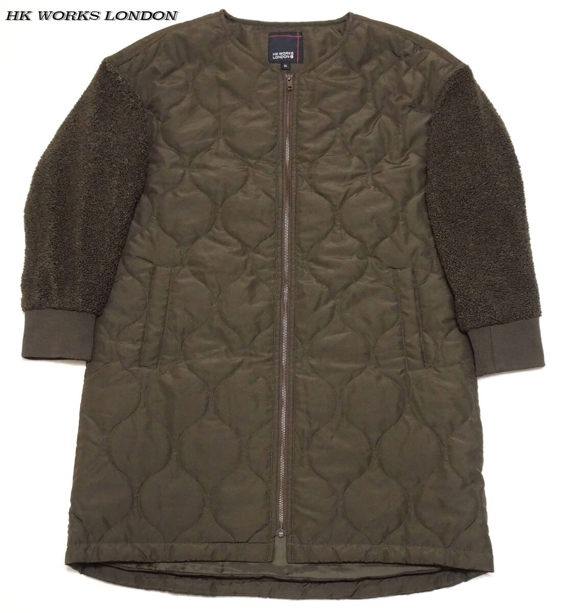 HK WORKS LONDON（エイチケー ワークス ロンドン）/ポリ×フリース/中綿/フルジップコート/XL