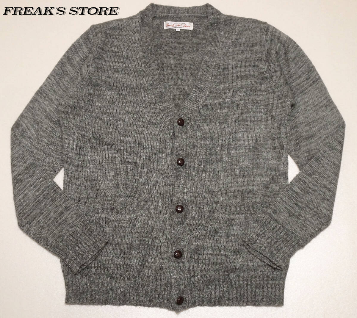 FREAK'S STORE（フリークス ストア）/モヘア/バスケットボタン/ニットカーディガン/L