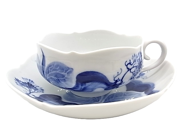 e12664　Meissen　マイセン　ブルーオーキッド　ティーカップ＆ソーサー　１客