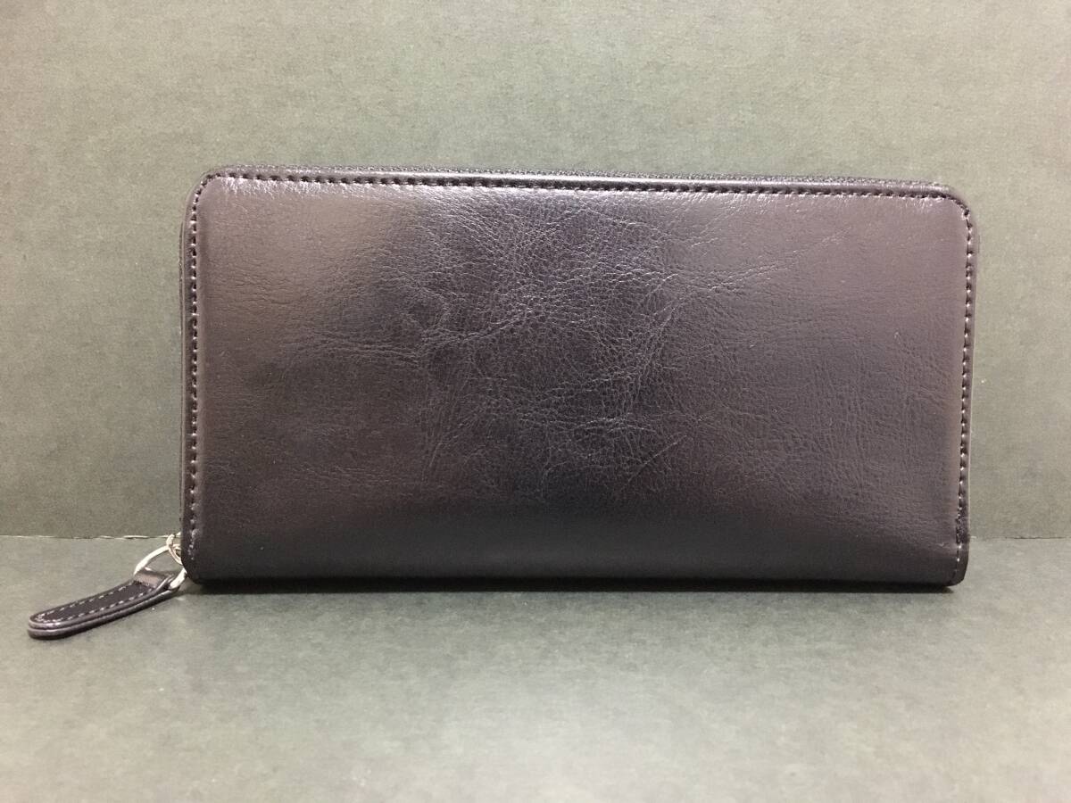 牛革ラウンドファスナー長財布☆彡　ブラック☆　小銭入れあり　財布　ロングウォレット　新品