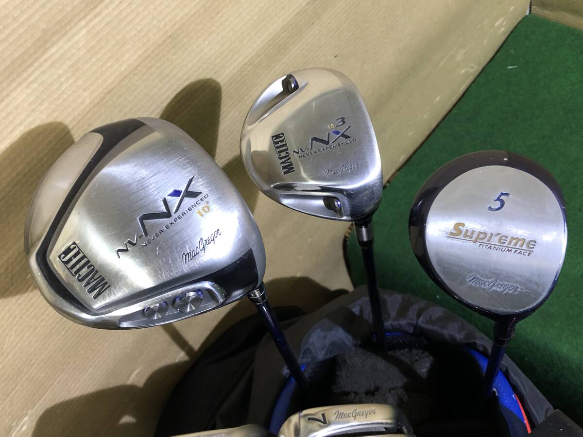送料無料/おてがる配送☆中古ゴルフクラブセット☆MacGregor マグレガー 14本組〔4920〕※BGは他メーカー/BGに痛み有