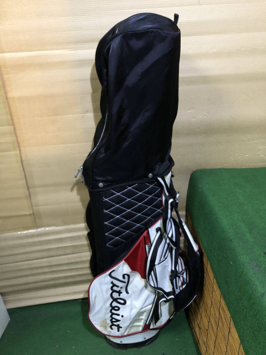 送料無料/おてがる配送☆中古品 Titleist タイトリスト キャディバッグ［4919］※難アリ/ベルト表面生地に破れあり