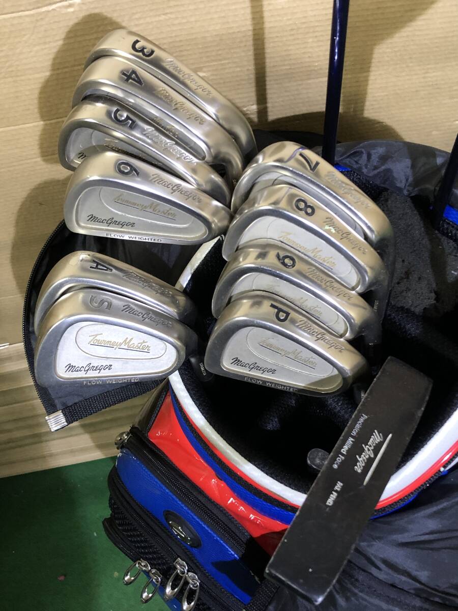 送料無料/おてがる配送☆中古ゴルフクラブセット☆MacGregor マグレガー 14本組〔4920〕※BGは他メーカー/BGに痛み有