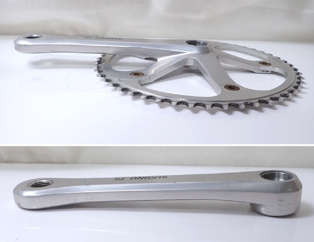 ☆SUGINO/スギノ 75 ピスト用クランク 165mm/シルバー/NJS認定 ☆SUGINO/スギノ 75 ピスト用クランク 165mm/シルバー/NJS認定