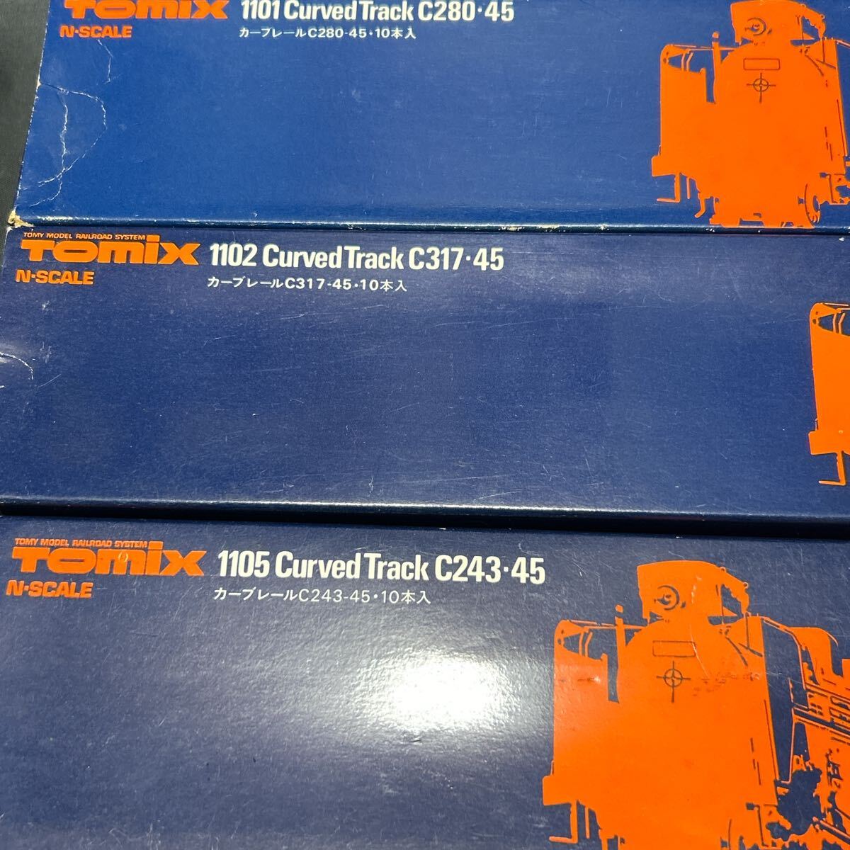 【断捨離♪】 TOMIX Nゲージ 鉄道模型 線路 カーブレール 1101 1102 1105 3箱 まとめ売り♪
