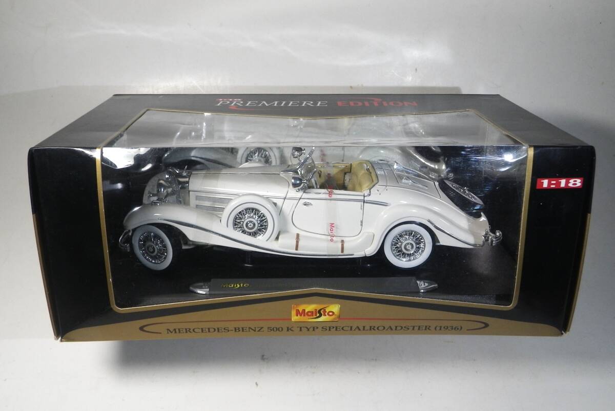 Maisto PREMIERE EDITION 1/18 MERCEDES-BENZ 500K SPECIAL ROADSTER 1936 メルセデスベンツ スペシャルロードスター ミニカー マイスト