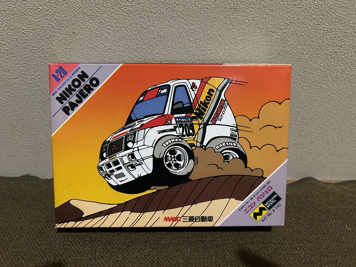 A20 【MITSUWA/ミツワ】ミッドレーサー ニコン パジェロ プルバック 未使用品 プラモデル 当時物 昭和レトロ
