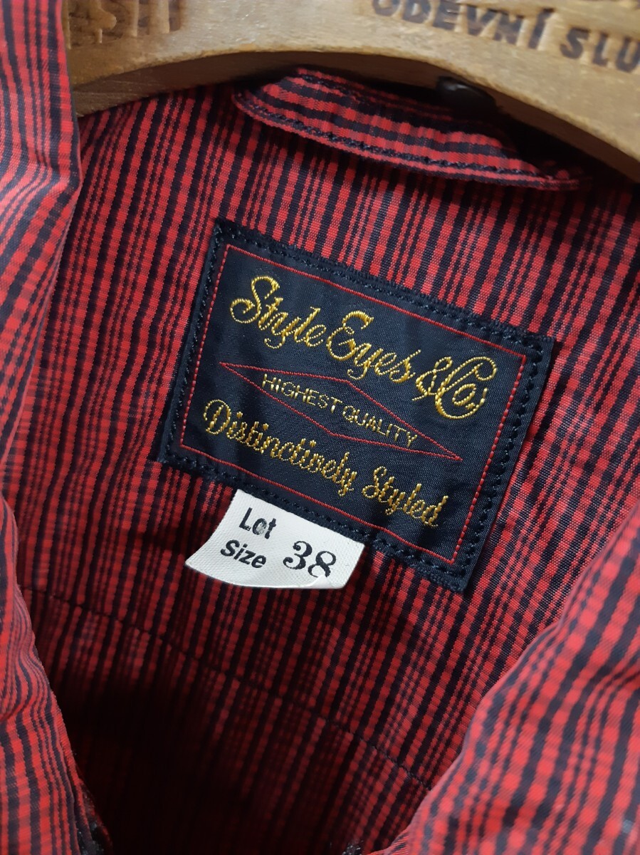38 STYLE EYES ドリズラー ジャケット チェック柄 スタイル 38 STYLE EYES ドリズラー ジャケット チェック柄 スタイル