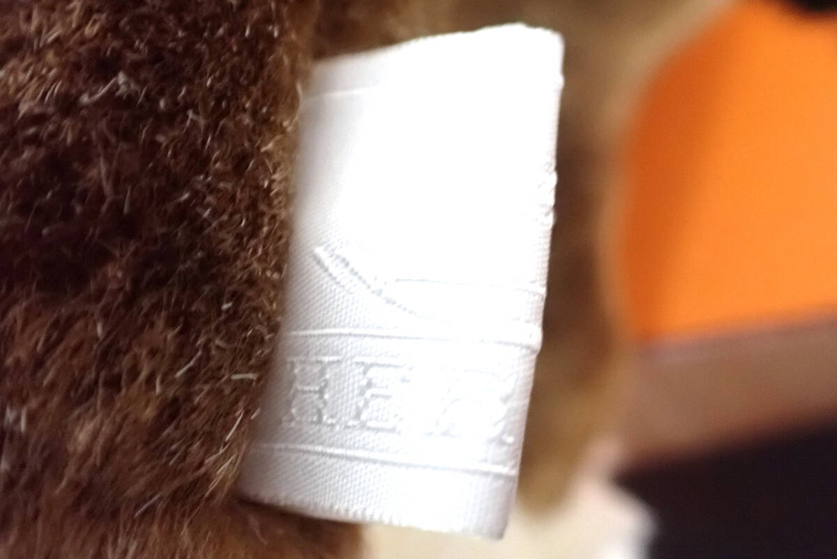 中古 ぬいぐるみ HERMES エルメス ハーミー 馬 ホース スモールモデル 天然皮革 牛革 イタリア制 箱付き おもちゃ ブラウン インテリア