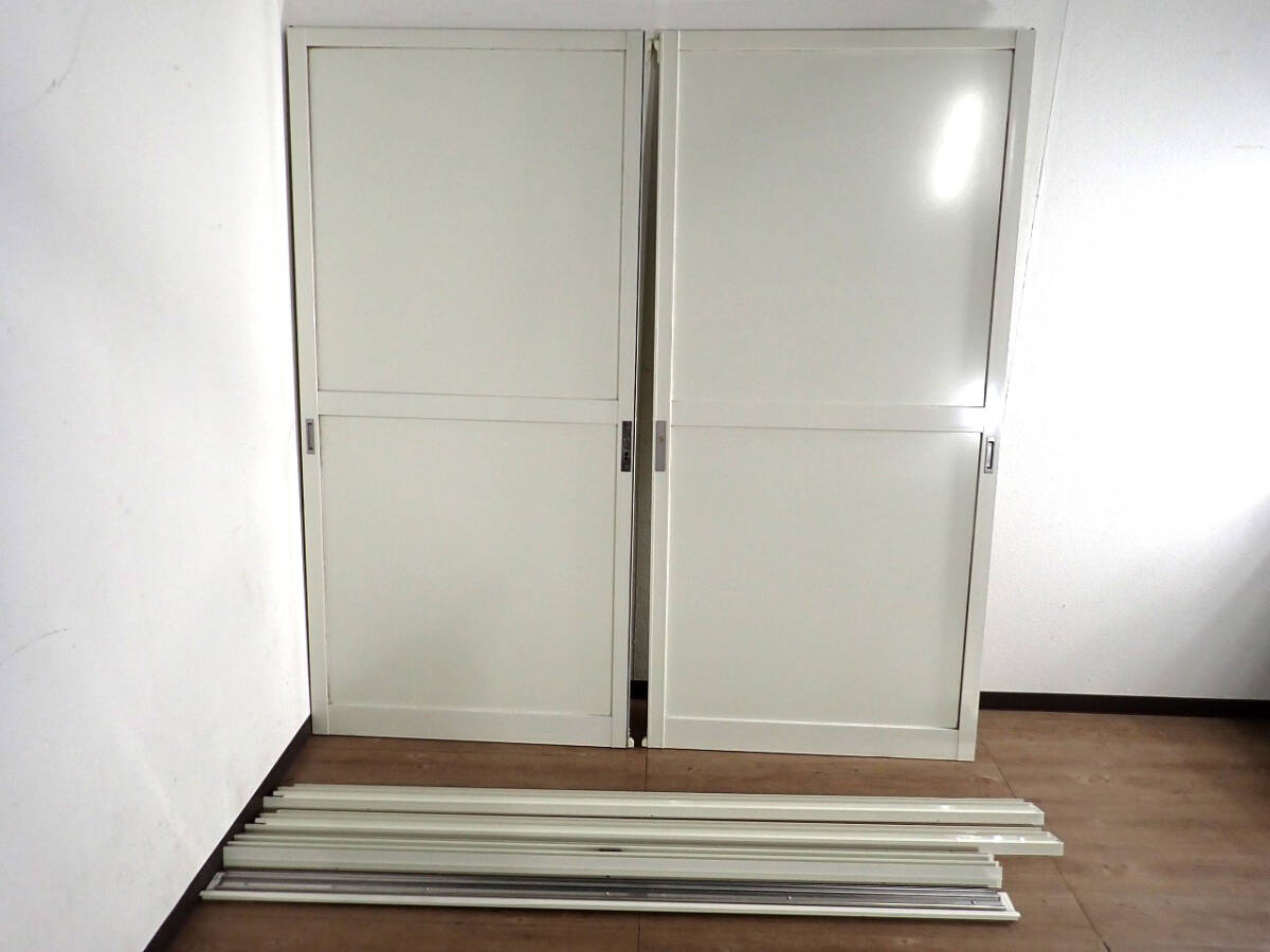 中古 店舗引戸 LIXIL ACBAAAWZ165182 リクシル 内付 半外付型 障子 扉 86×180cm 枠 168×184cm アルミサッシ リフォーム 鍵無し 戸田市 20