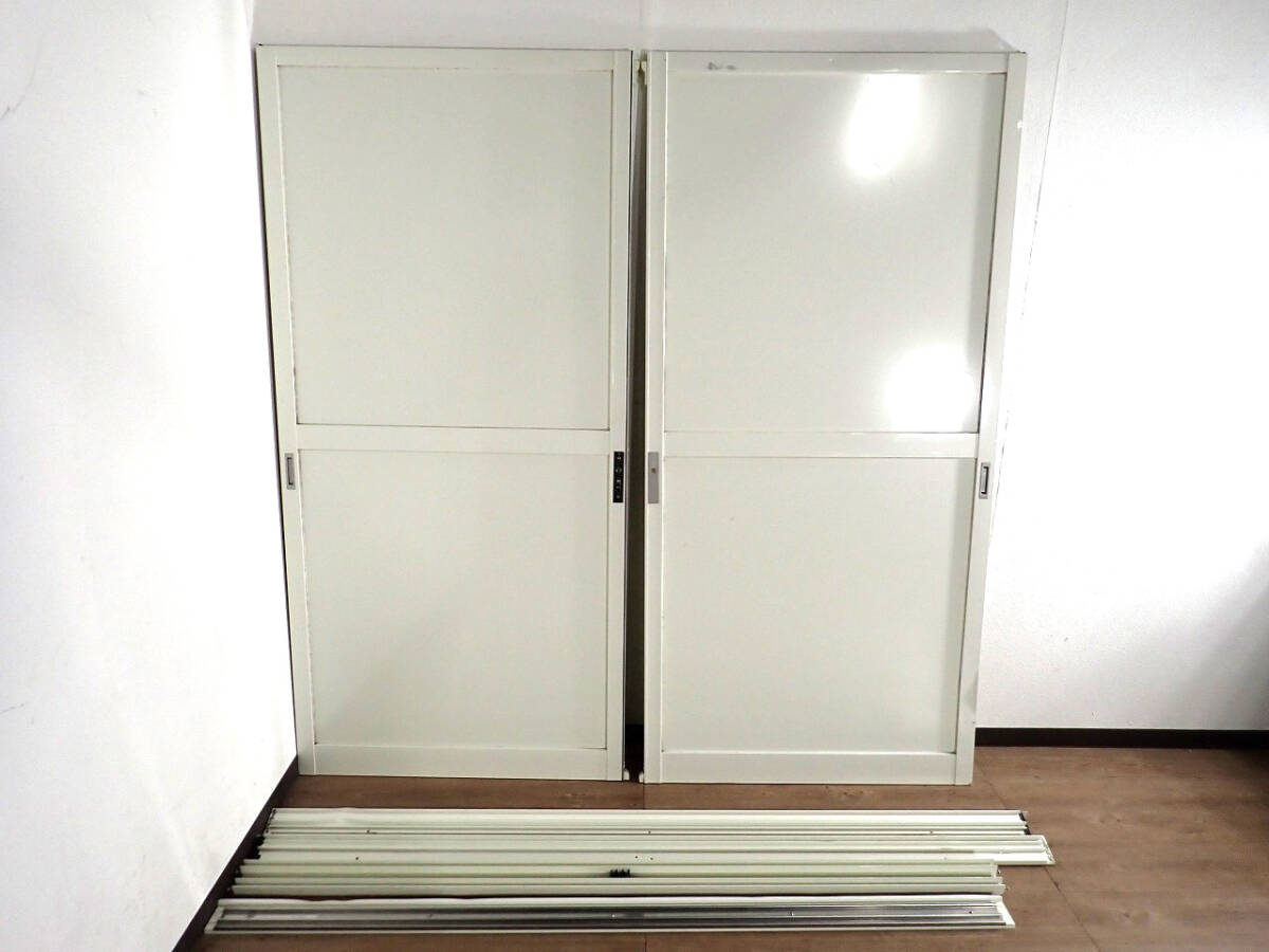 中古 店舗引戸 LIXIL ACBAAAWZ165182 リクシル 内付 半外付型 障子 扉 86×180cm 枠 168×184cm アルミサッシ リフォーム 鍵無し 戸田市 23