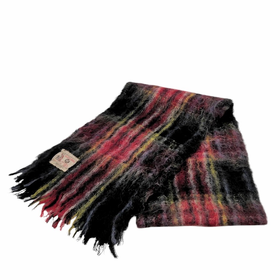 60s?70s GLEN CREE モヘア モヘヤ マフラー スコットランド制 ヴィンテージ