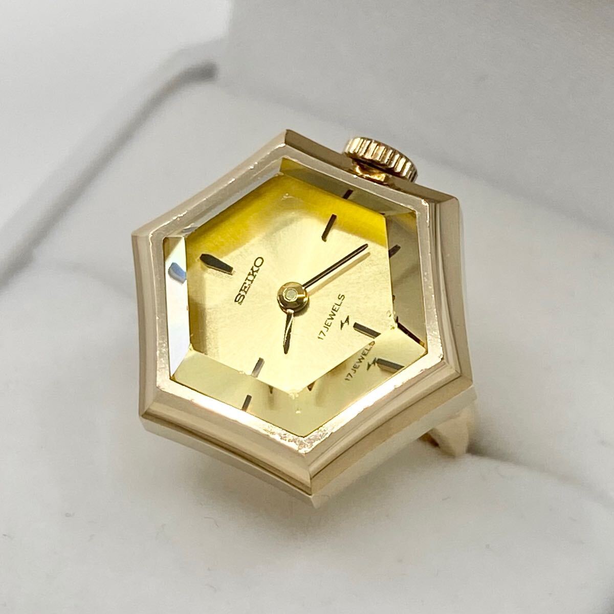 時計 リング SEIKO 手巻き 機械式 17JEWELS 17石 ゴールド 金 時計 リング SEIKO 手巻き 機械式 17JEWELS 17石 ゴールド 金
