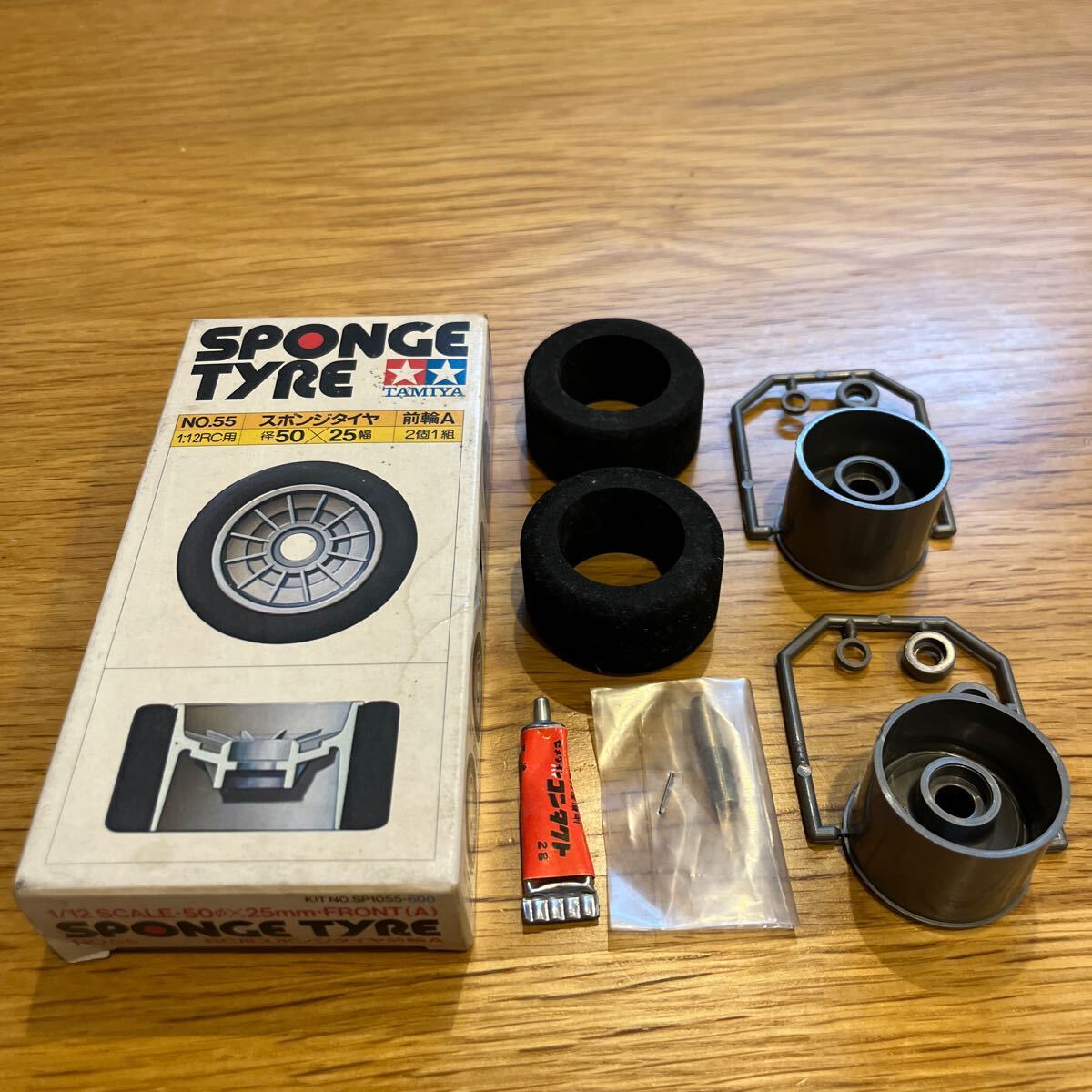 未使用 未開封 タミヤ 1/12用 ＲＣスペアパーツNO.55 スポンジタイヤ 前輪A SP1055 径50×25幅 2個1組 ポルシェ934 935 936 カウンタック
