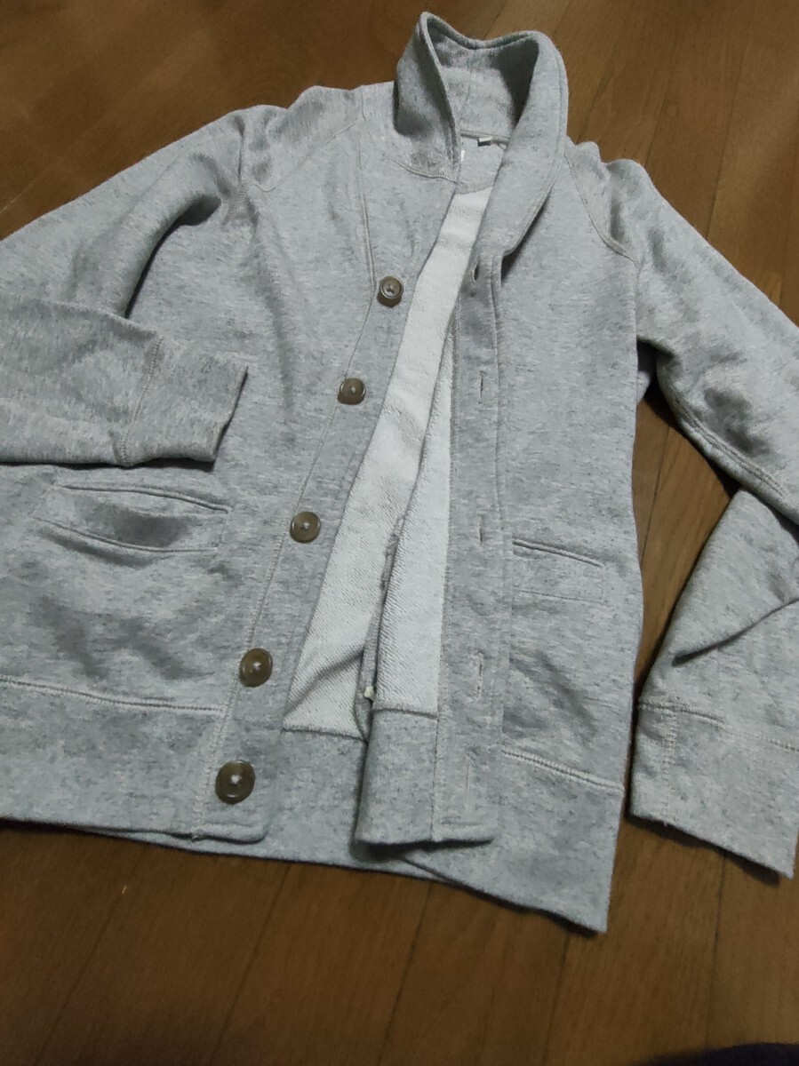 人気　UNIQLO ユニクロ メンズ スウェット ショールカーディガン 長袖 カーディガン コットン　ショールカラー　メンズ　サイズＭ