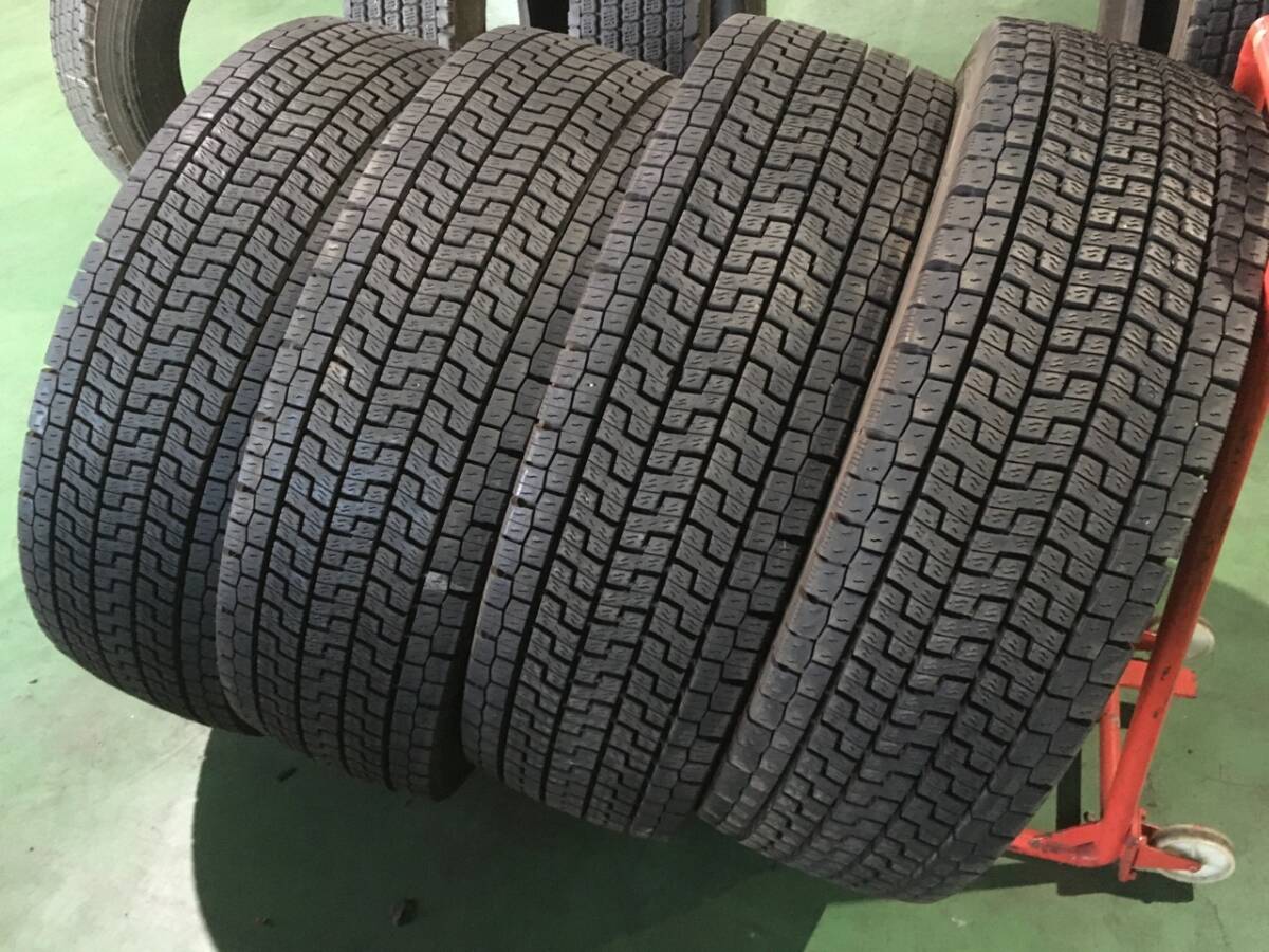 s990-4-11 *295/80R22.5 used 4ps.@! Yokohama ZEN903ZW( studless ) for BUS remainder groove enough 18mm! K340