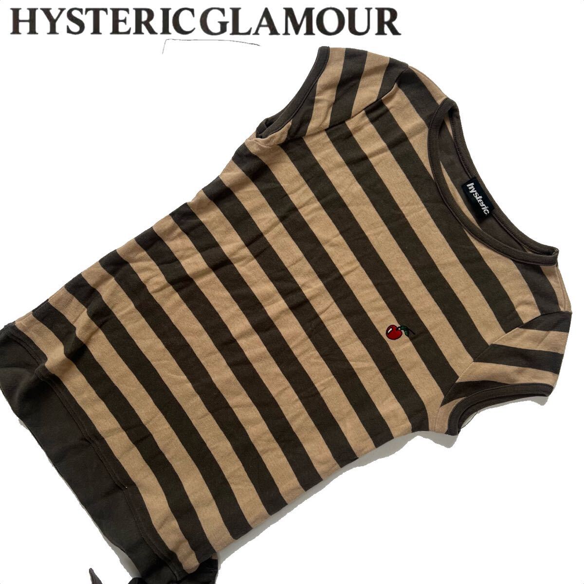 【送料無(wú)料】HYSTERIC GLAMOUR ヒステリックグラマー　初期タグ　Tシャツ　半袖　ヒスグラ　ボーダー　y2k レディース