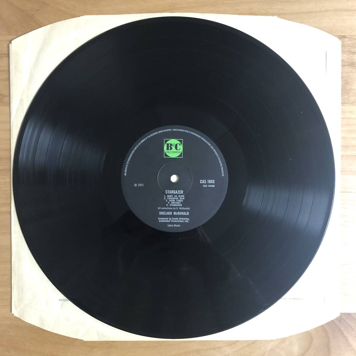 [UK-ORIGINAL Британия B&C первый раз MAT1U/2U(1M/1A)] SHELAGH McDONALD / STARGAZER (CAS1043) осмотр Британия оригинал запись первая версия . запись UK FEMALE FOLK