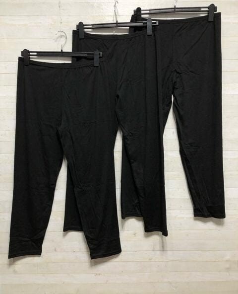 新品☆6L黒系5分袖インナー＆あったかレギンス?まとめて?〇B753