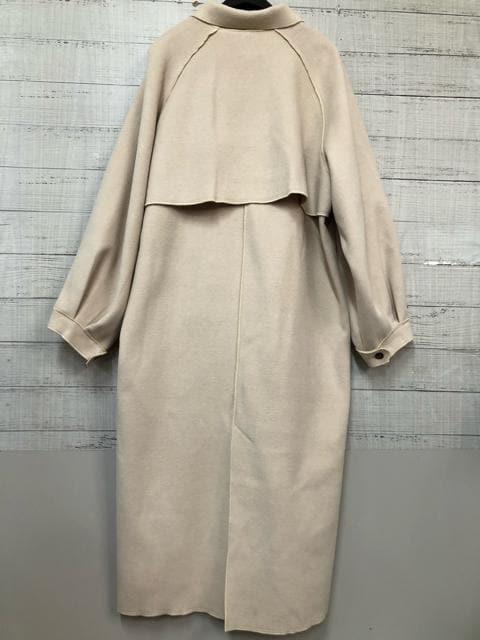 新品☆LL～3Lトール?ベージュ系?おしゃれなステンカラーロングコート☆e228