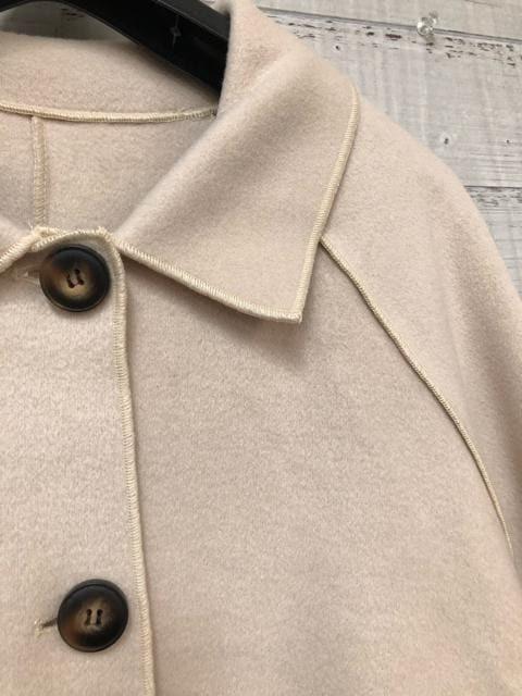 新品☆LL～3Lトール?ベージュ系?おしゃれなステンカラーロングコート☆e228