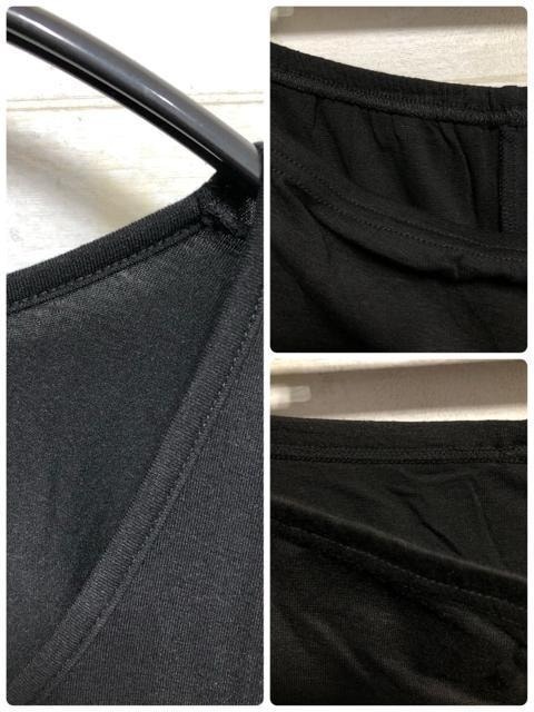 新品☆6L黒系5分袖インナー＆あったかレギンス?まとめて?〇B753