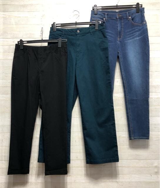 新品☆LLカジュアルパンツ3本セット?ワイド＆スキニー〇A846