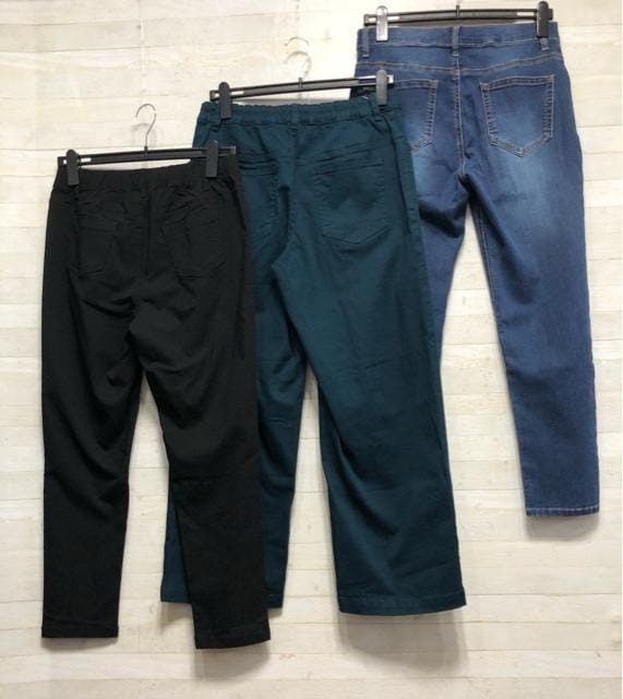 新品☆LLカジュアルパンツ3本セット?ワイド＆スキニー〇A846