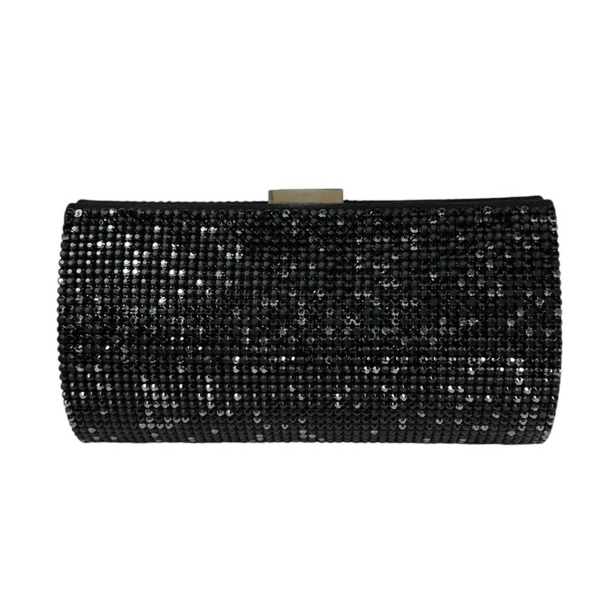 Al12 Swarovski スワロフスキー クリスタルメッシュ イブニングバッグ ブラック パーティ