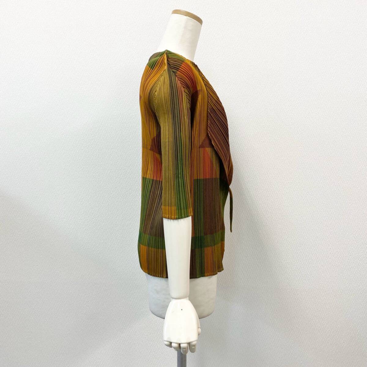 1l14 PLEATS PLEASE プリーツプリーズ 幾何學(xué) プリーツカーディガン 3 アースカラー ISSEY MIYAKE イッセイミヤケ 日本制