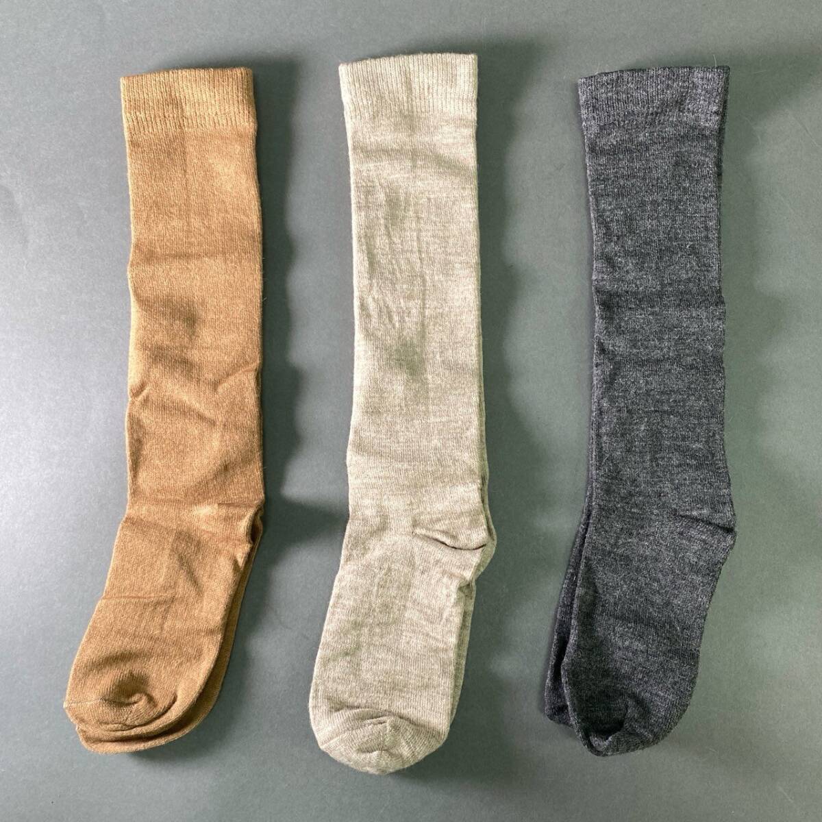 l20 定価￥31,900 LAUREN MANOOGIAN ローレンマヌーギアン TALL SOCK 3P SET トールソックス OS ペルーニット 靴下